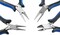 5" 4 Piece Ecco Ergonomic Plier Set with Flat Round Chain Nose Side Cutters Jewelry Making Tool Kit with Pouch